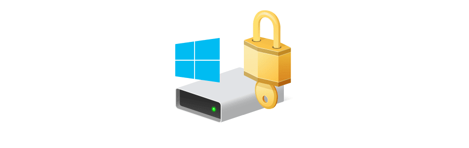 Hard drive locked with BitLocker encryption for enhanced data security